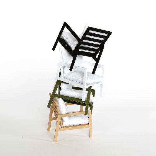 Modern Miniature Armchair – 1:12 Scale Dollhouse Furniture