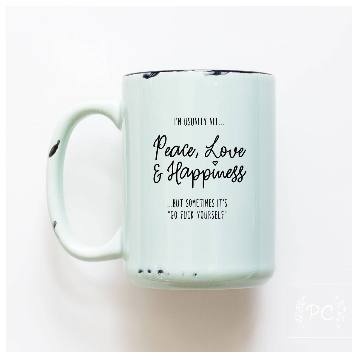 Peace Love Happiness | Ceramic Mug