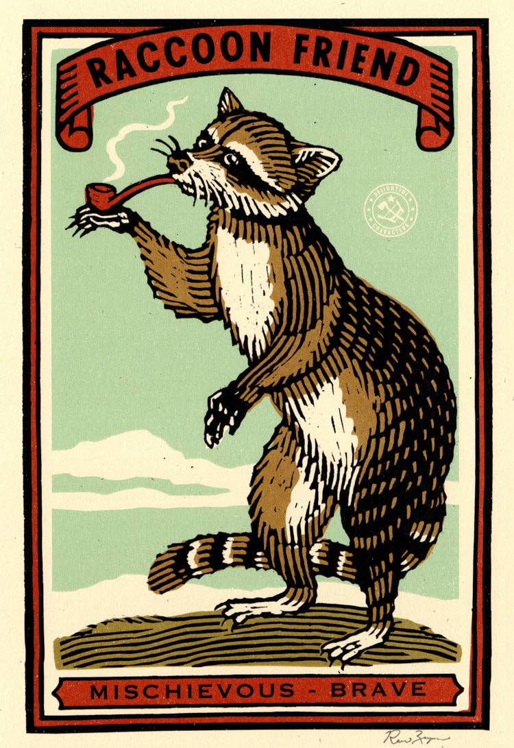 Raccoon Friend Print