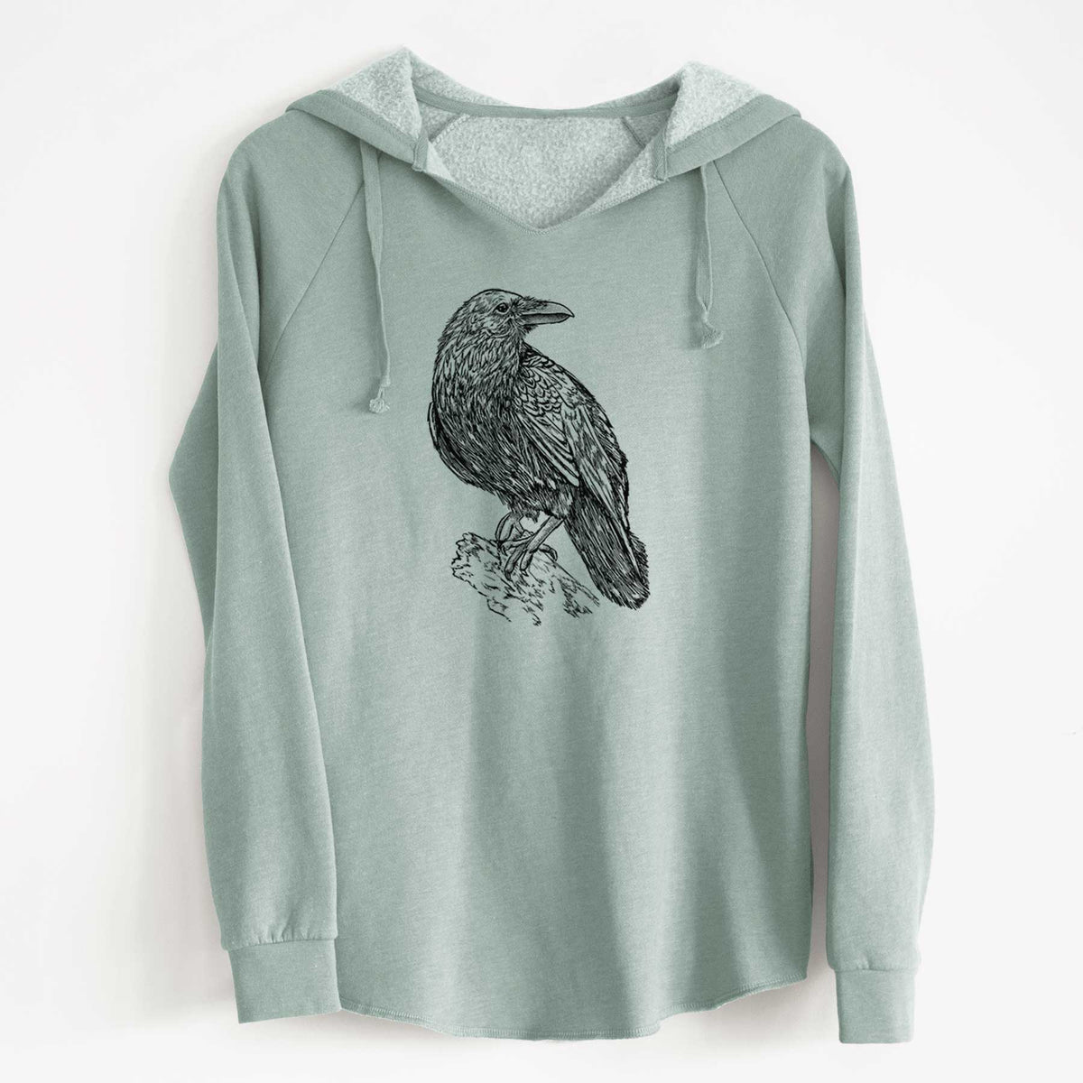 Corvus corax - Common Raven - Cali Wave Hooded Sweatshirt
