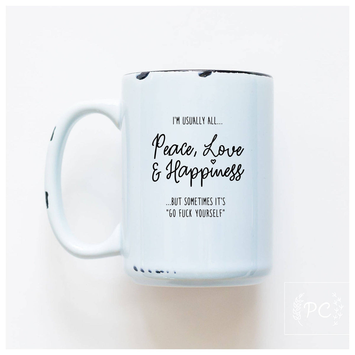 Peace Love Happiness | Ceramic Mug