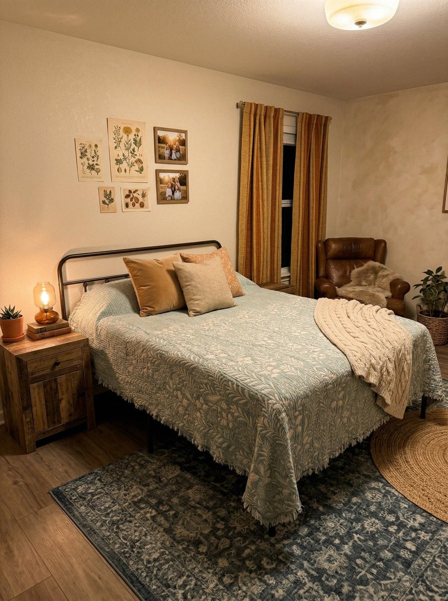Mint Bird Blanket