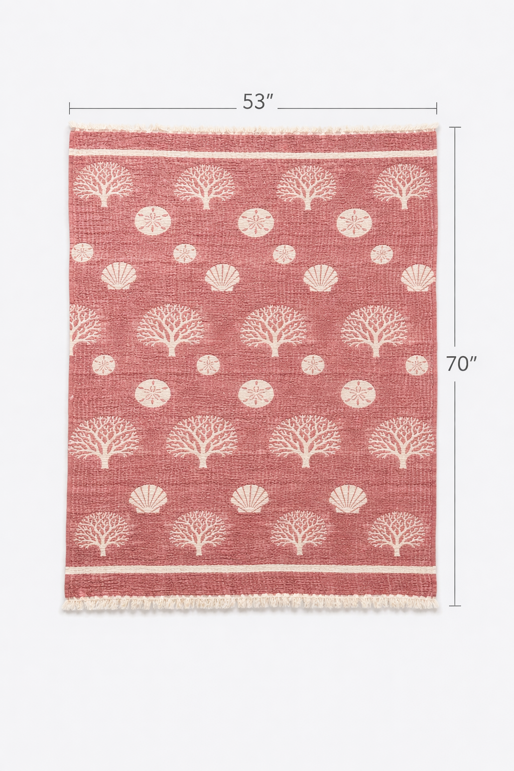 Coral  Muslin Throw Blanket – Reversible Turkish Cotton 