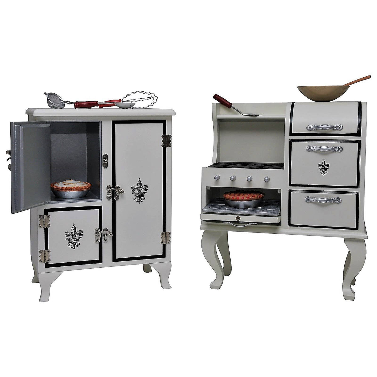 18 In Doll Furniture, Farm Kitchen Icebox Fits American Girl