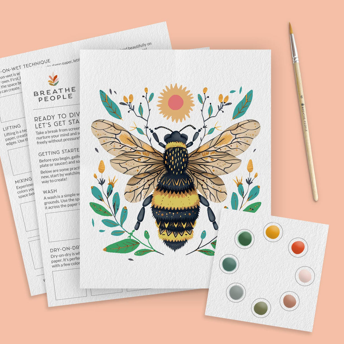 All-In-One Beginner Watercolor Kit - Honey Bee