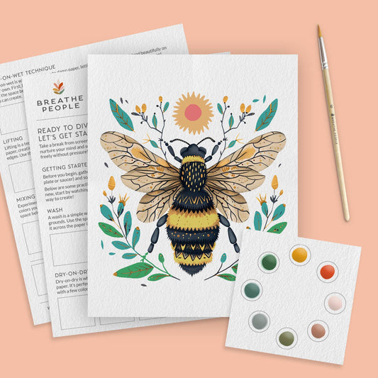 All-In-One Beginner Watercolor Kit - Honey Bee
