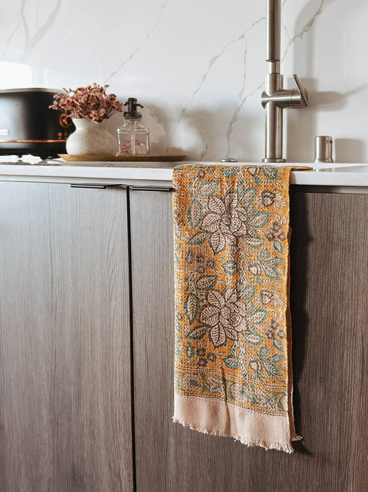 Freyja Block Printed Khadi Hand Towels (set of 2)