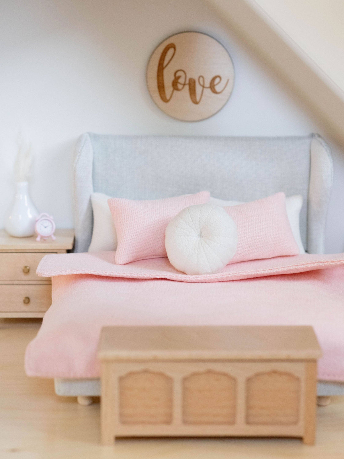 Dollhouse Double Bedding Set | Soft Pink