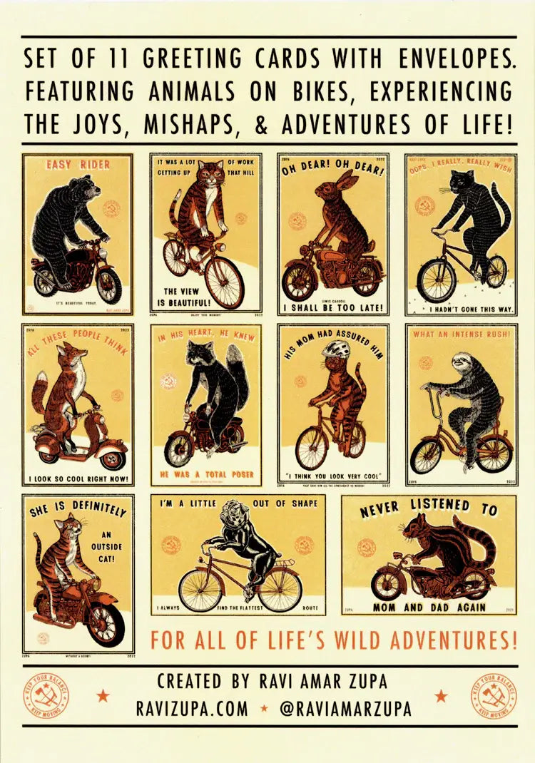 Bike Adventures Greeting Card Set