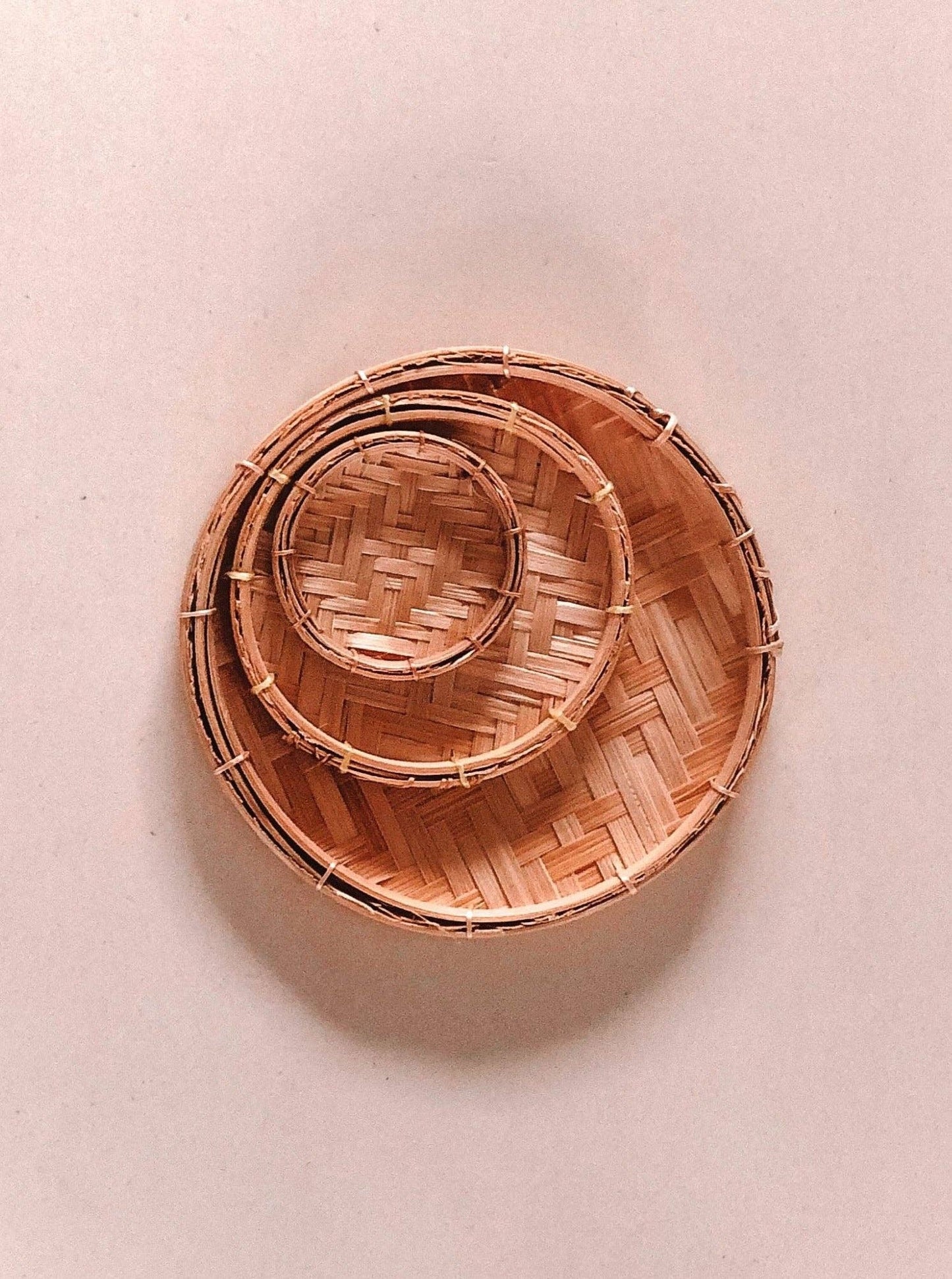 Dollhouse Bamboo Basket Trays | Three Sizes