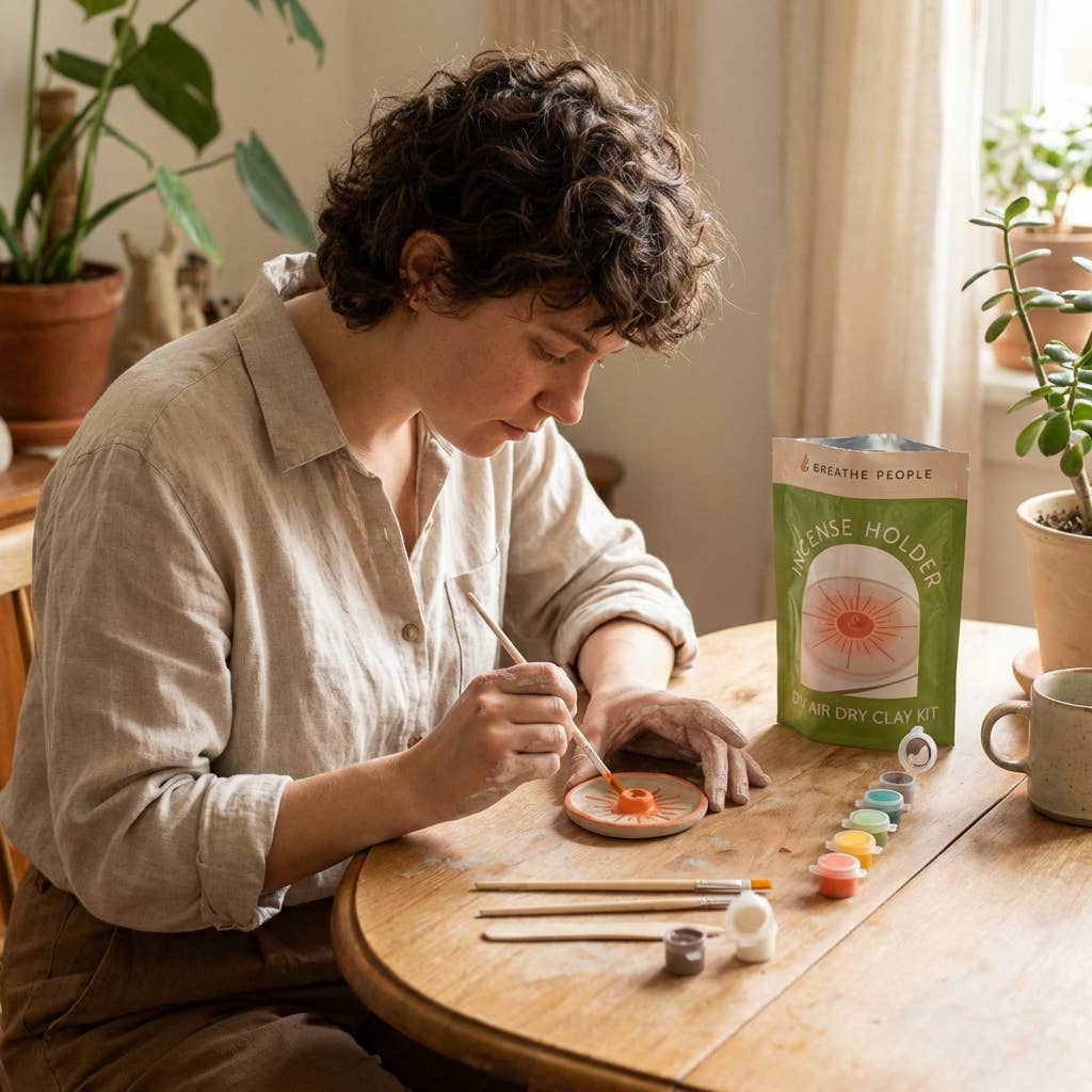 DIY Air Dry Clay Kit- Make Your Own Incense Holder