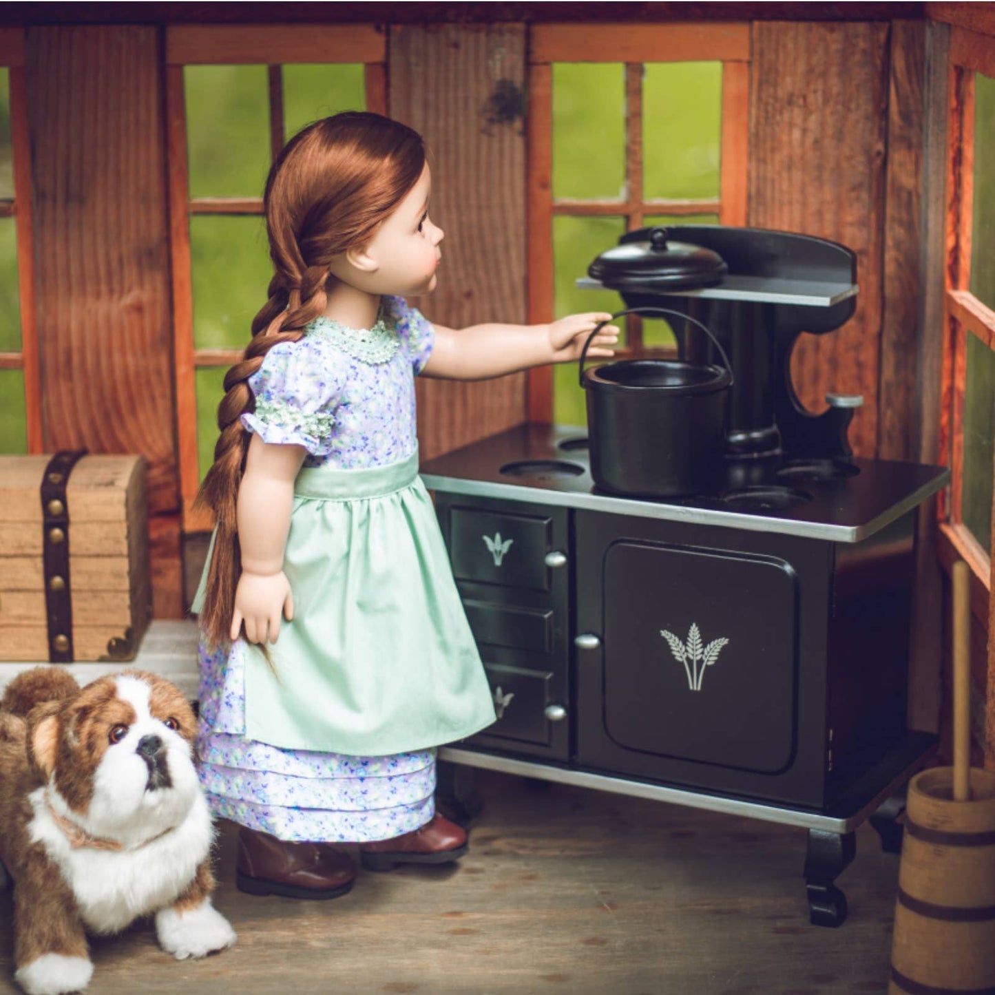 Little House On The Prairie 18" Doll Furniture Wooden Stove