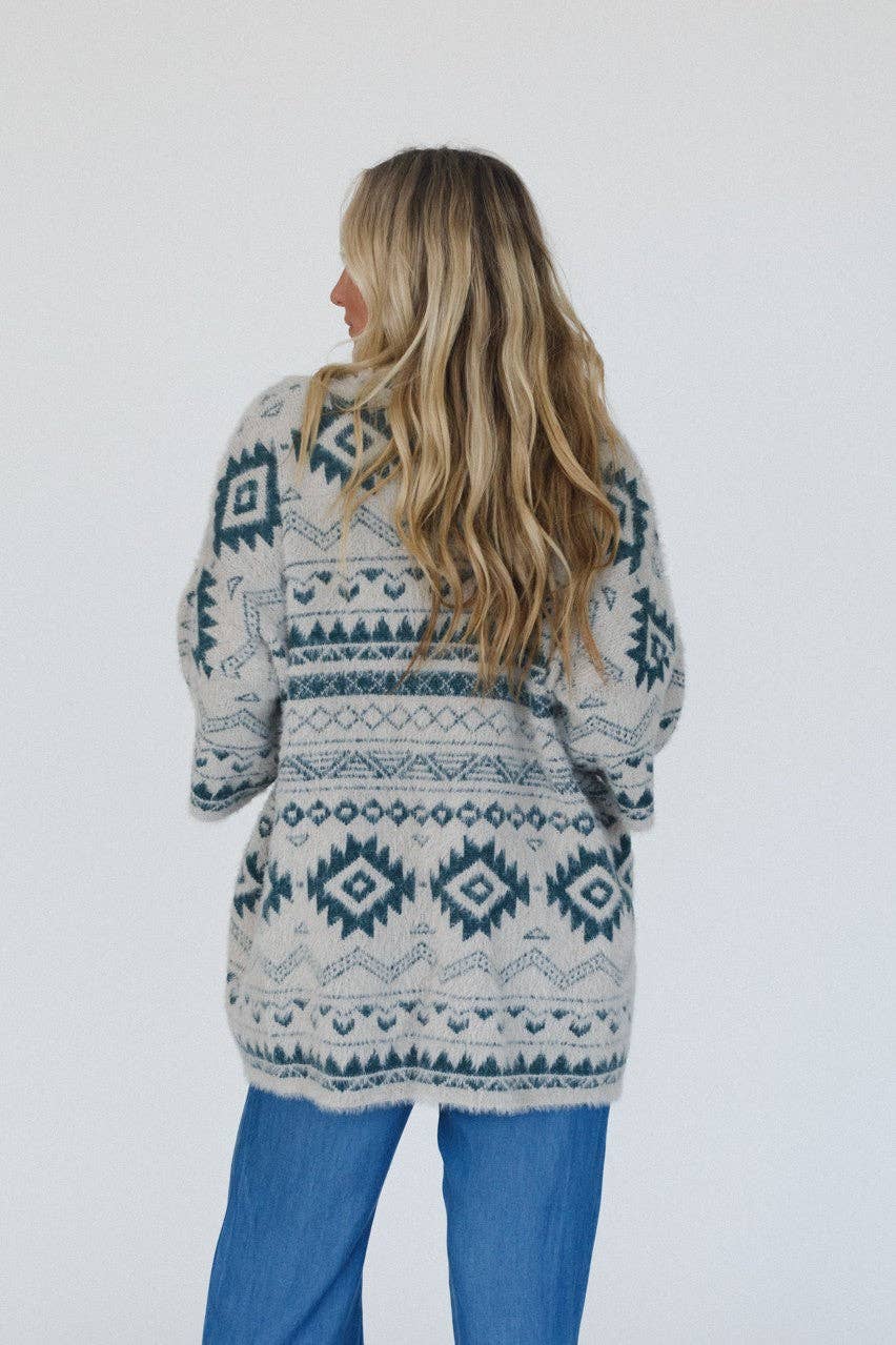 Wild Mesa Cardigan - Teal