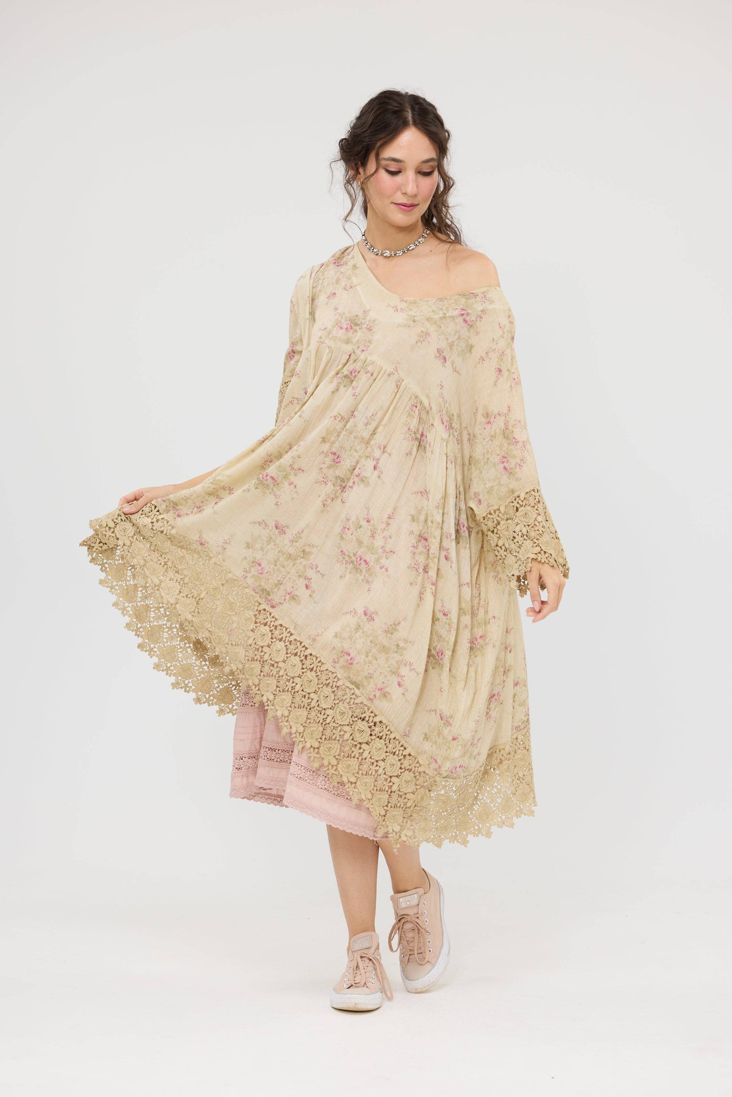 Avalon Floral dress. Faded Rose print