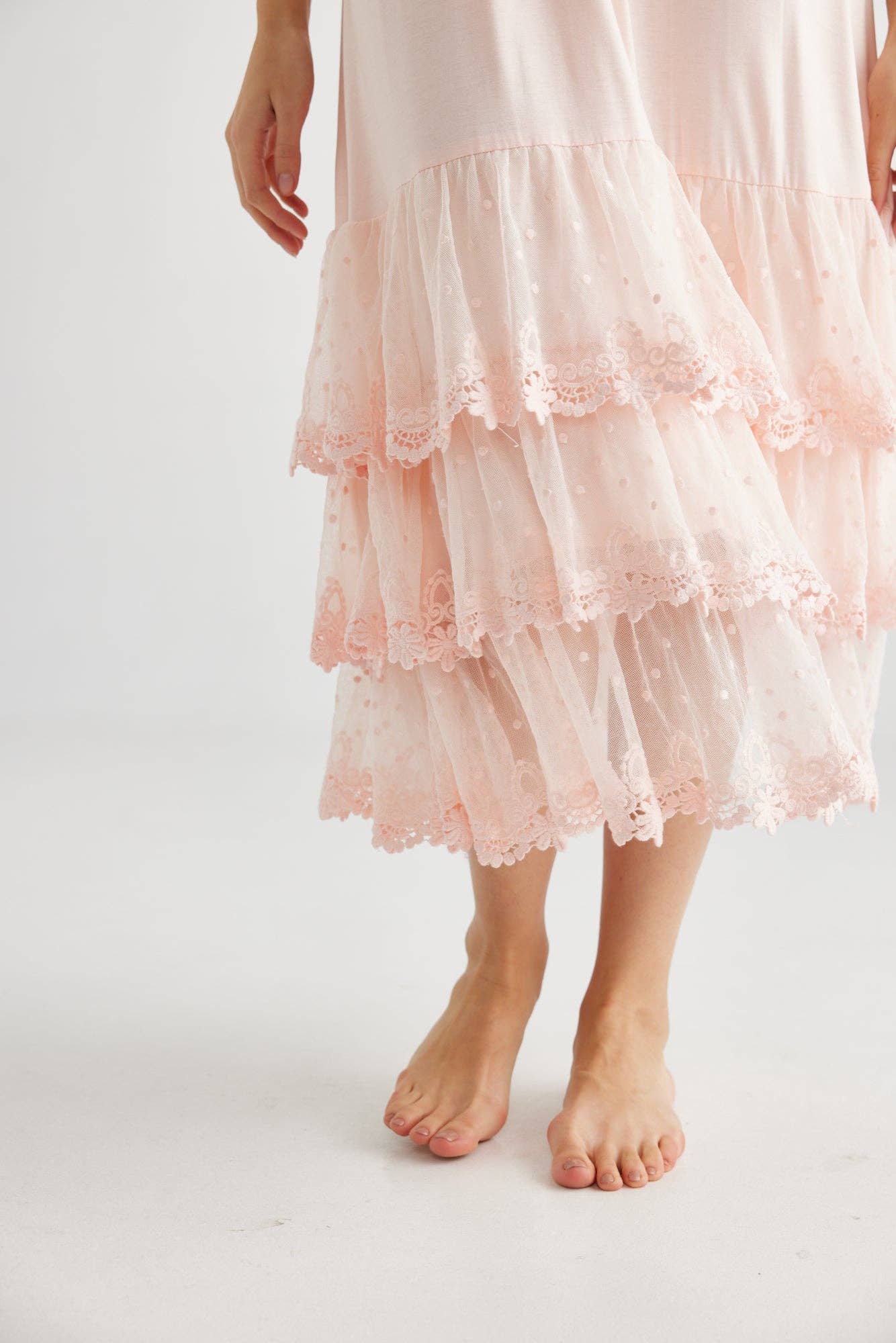 Evangeline Slip Dress. Ballerina Pink