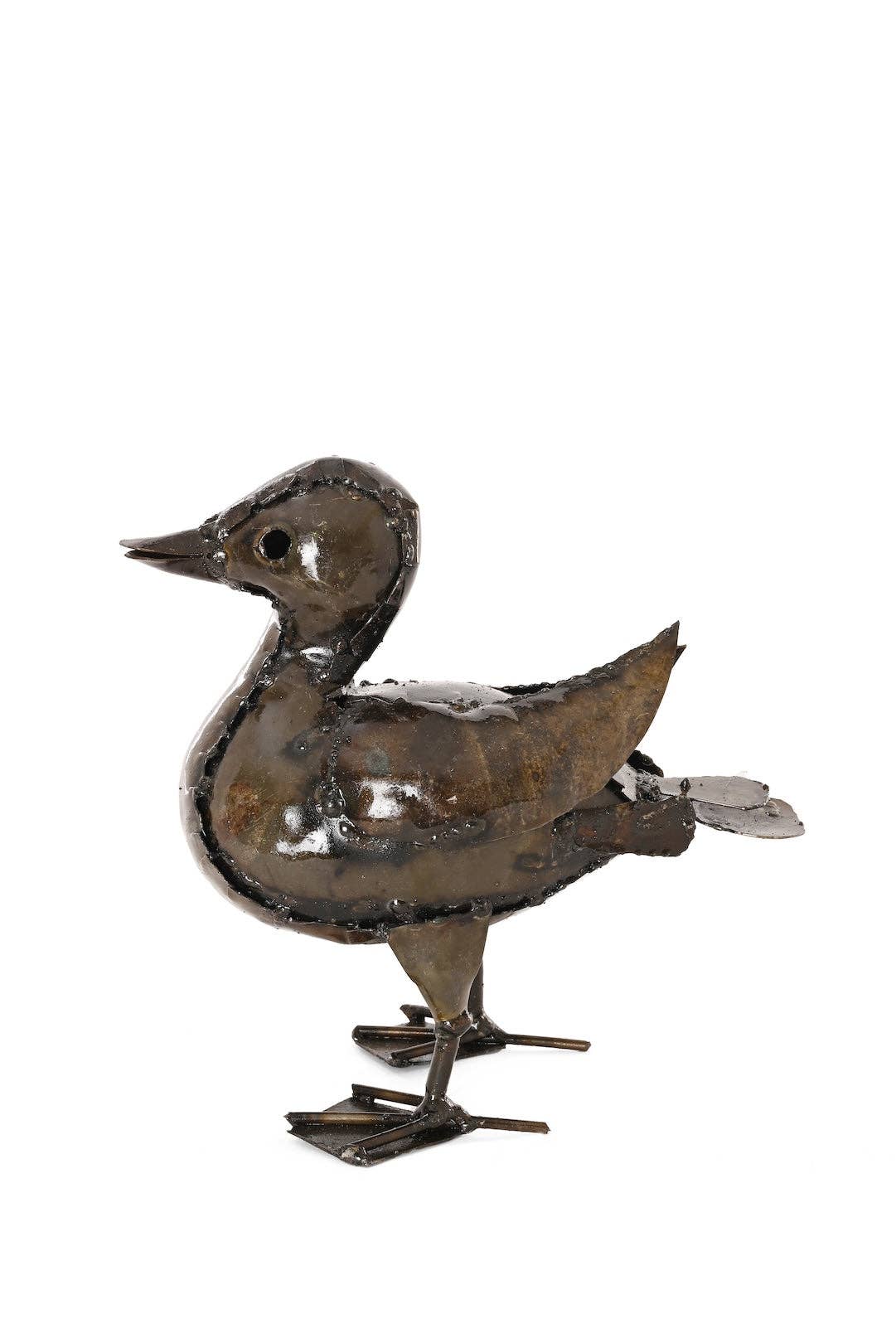 Recycled Metal Standing Baby Gosling