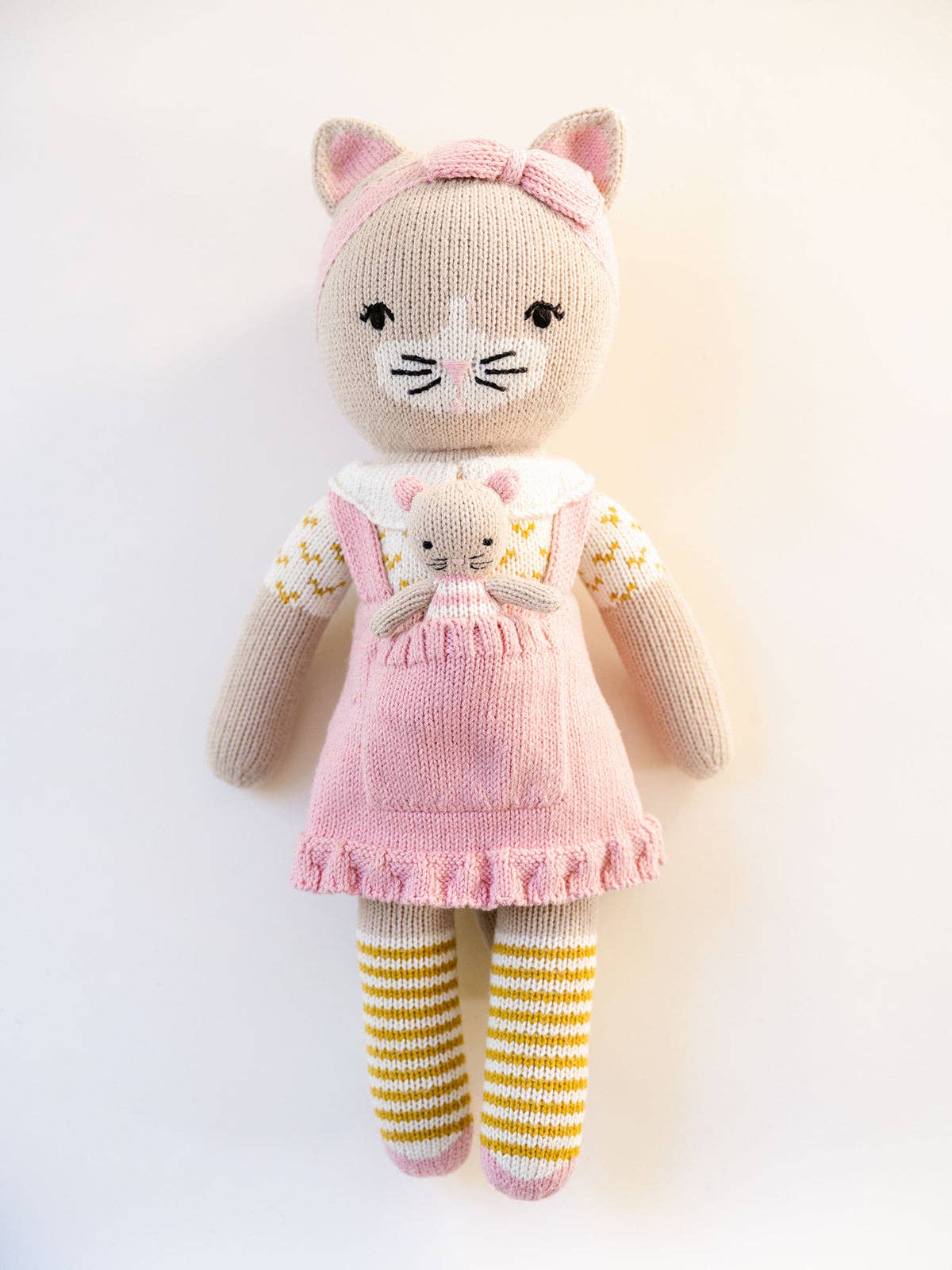 18" Cosette the Cat with 3" Mini Pocket Pal Cora the Mouse