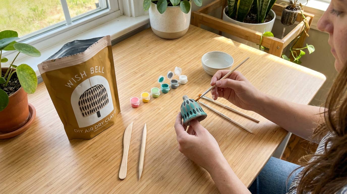 DIY Air Dry Clay Kit- Make Your Own Wish Bell