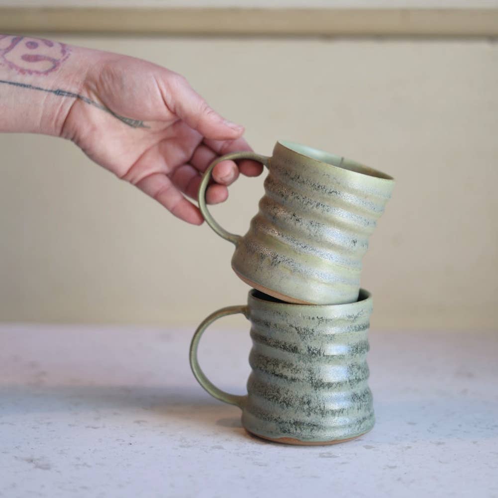 Diner Inspired Mug in Sage Green