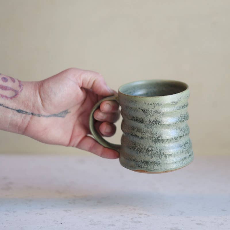 Diner Inspired Mug in Sage Green