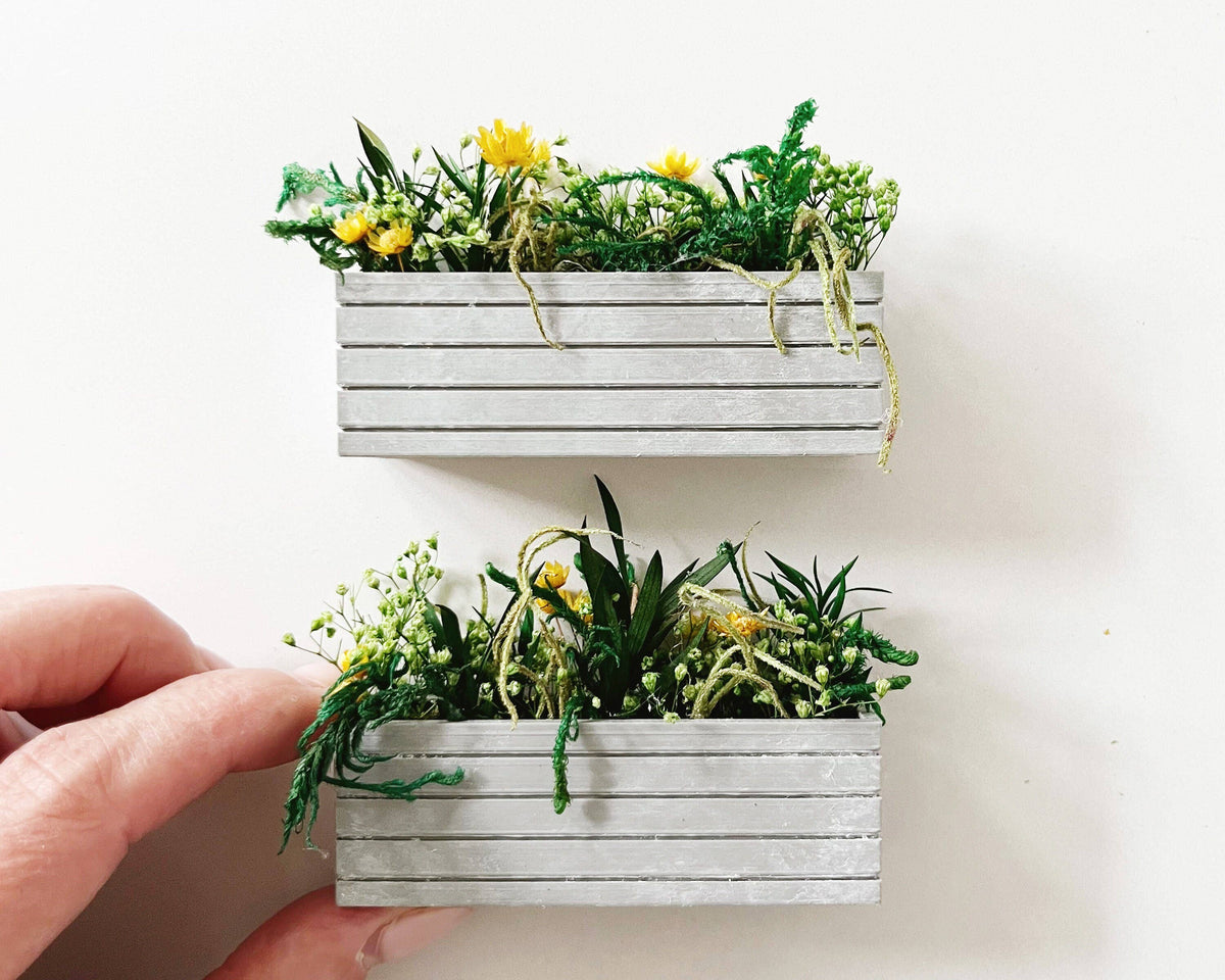 Dollhouse Planter Boxes - Set of 2