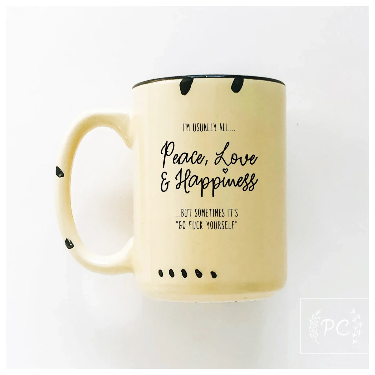 Peace Love Happiness | Ceramic Mug
