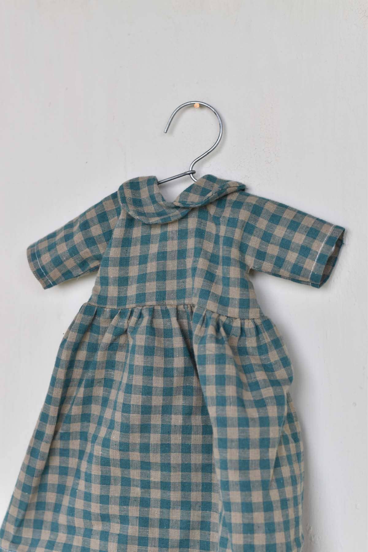 Gingham Gather Dress - Handmade Doll Clothes