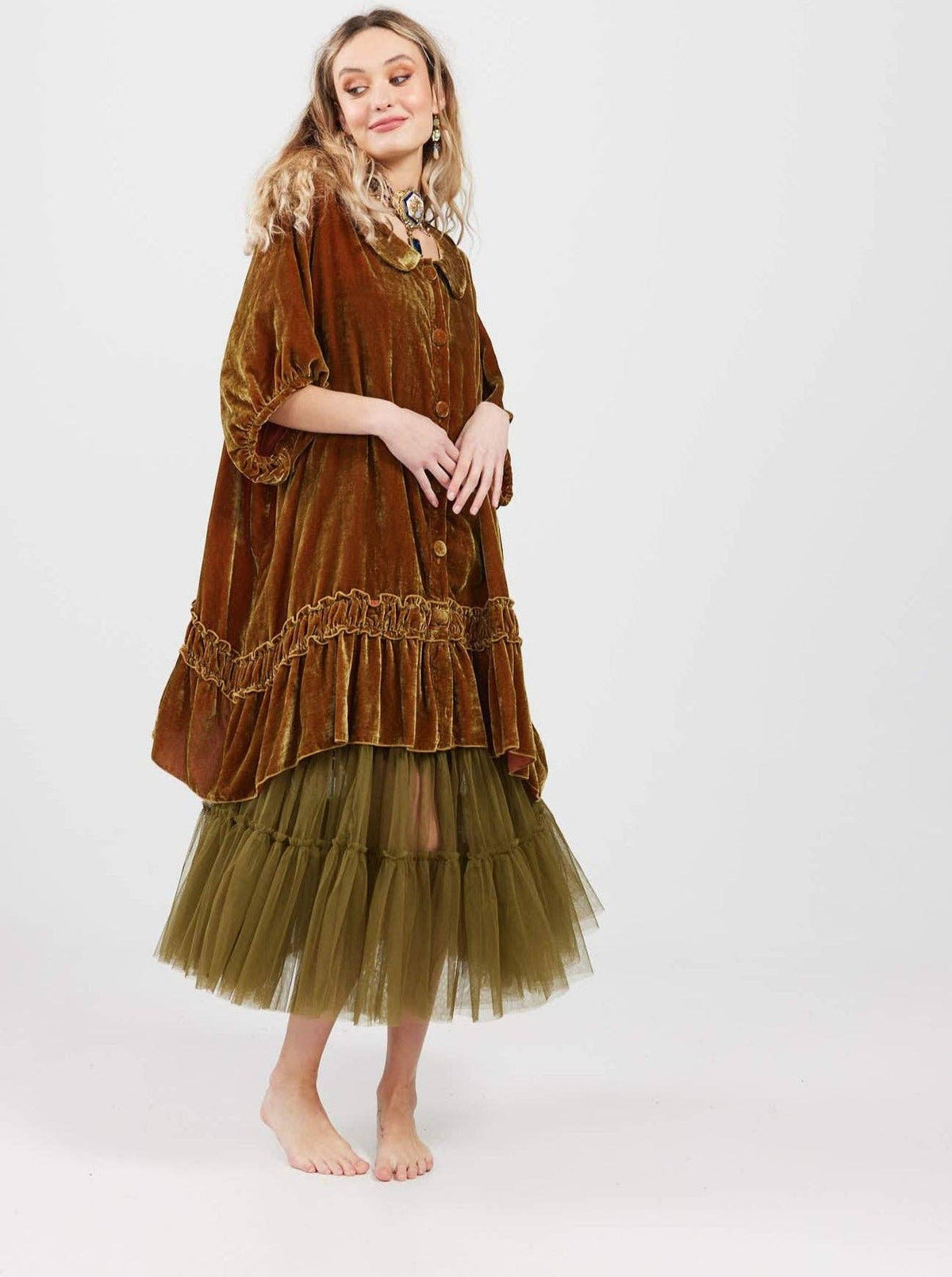 Ariette Tulle Tutu skirt. Moss