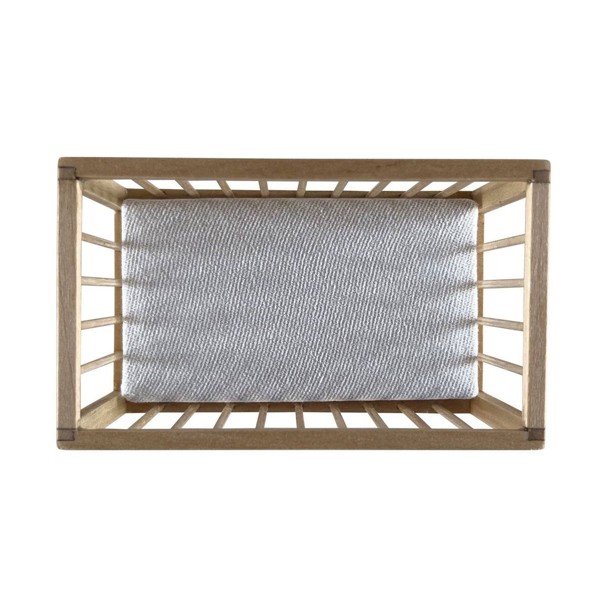 Dollhouse Nursery Crib + Mattress | Natural Wood