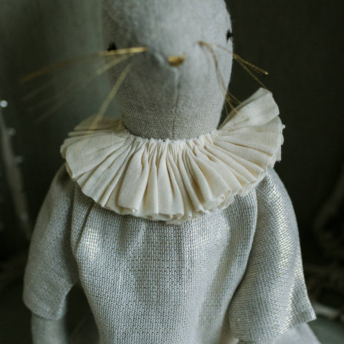Ruffle Bun Ragdoll - Cotton-filled Art Doll