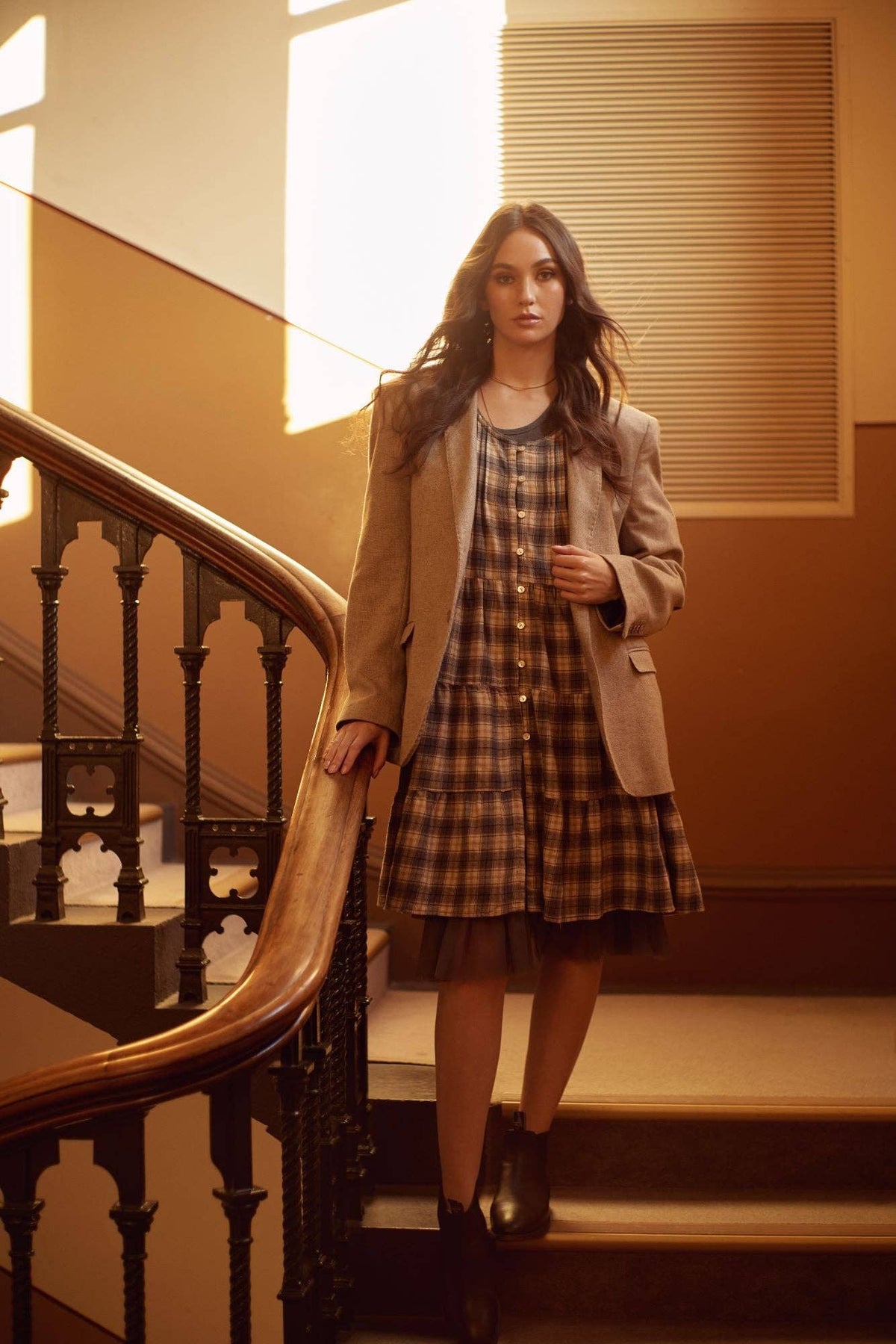 Mackenzie Shirt-Dress . Paynes Grey