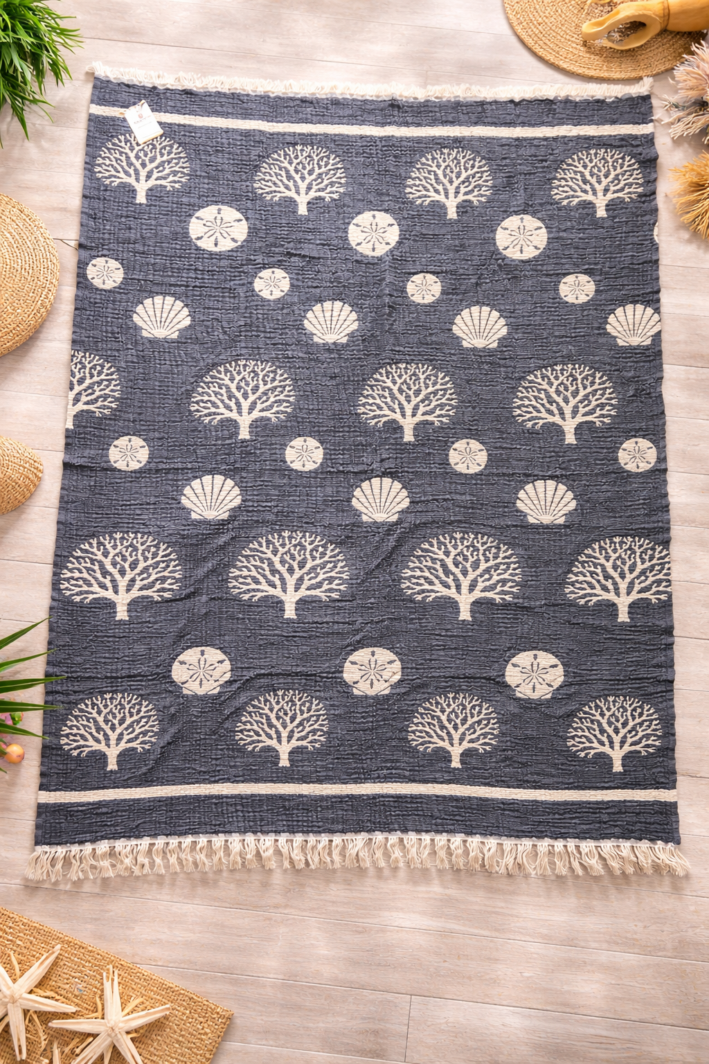 Coral  Muslin Throw Blanket – Reversible Turkish Cotton 