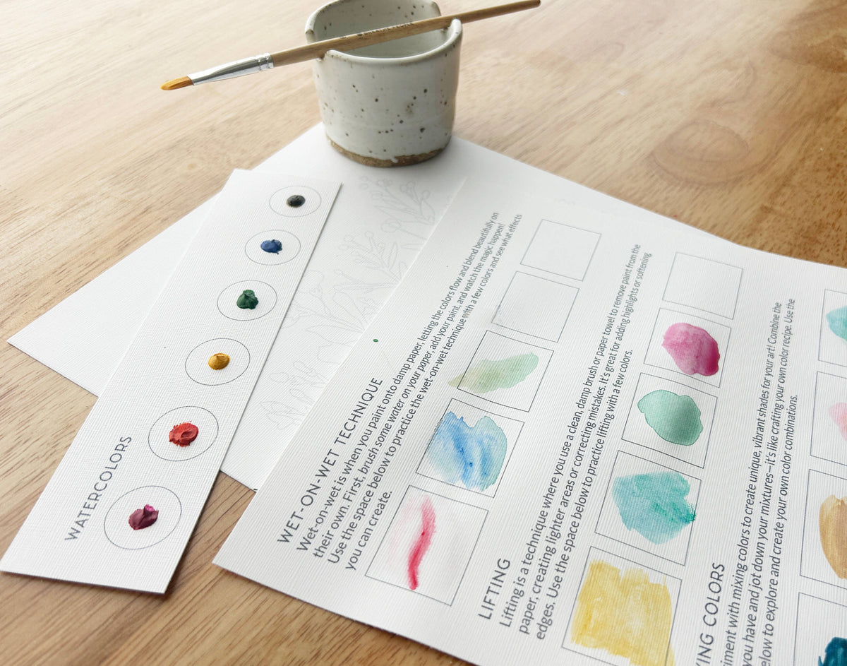All-In-One Beginner Watercolor Kit - Butterflies