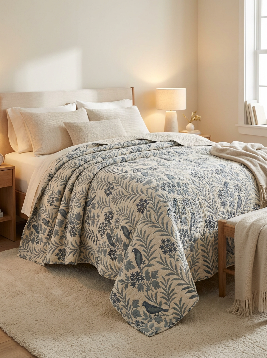 Mint Bird Blanket