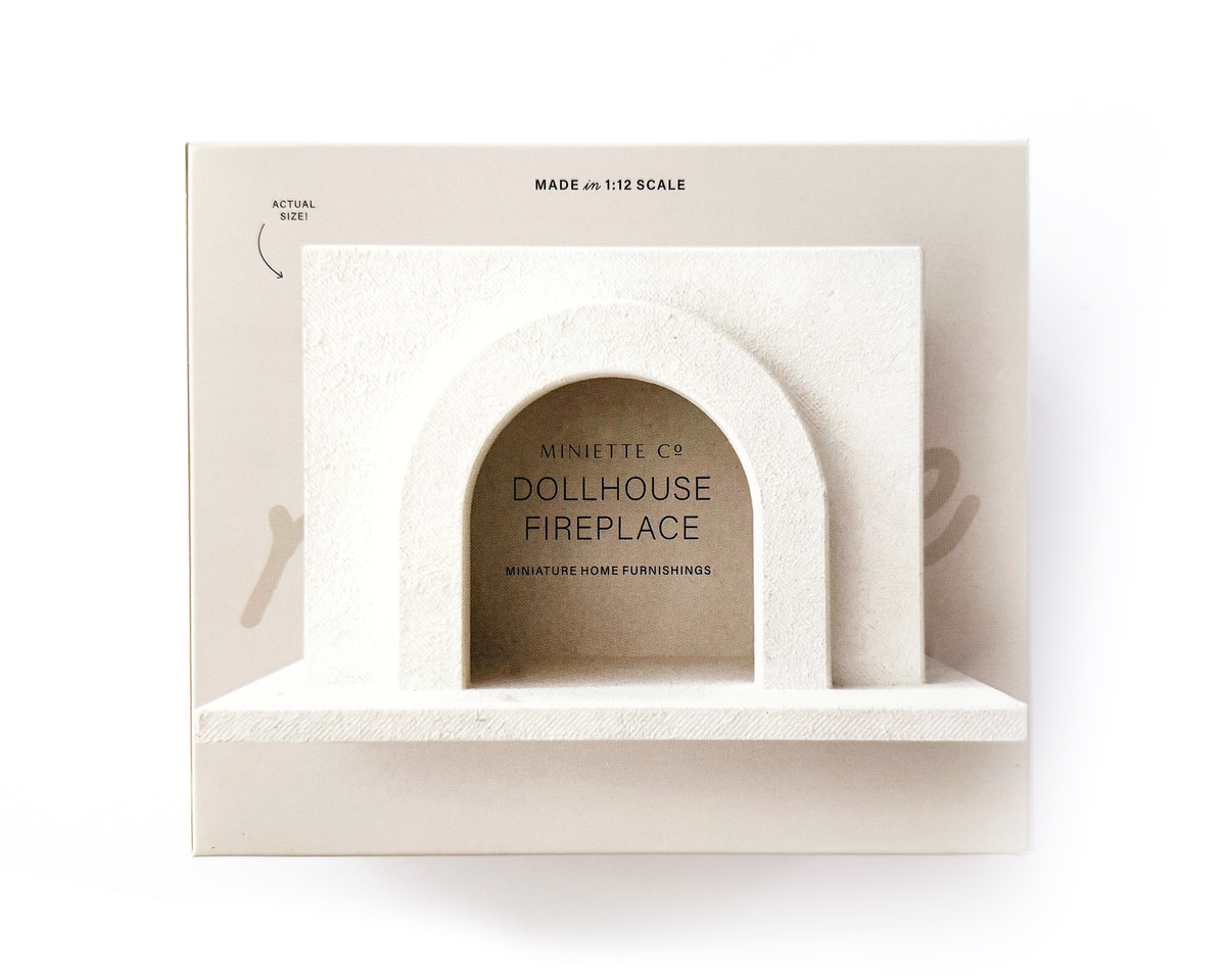 Modern Miniature Dollhouse Fireplace