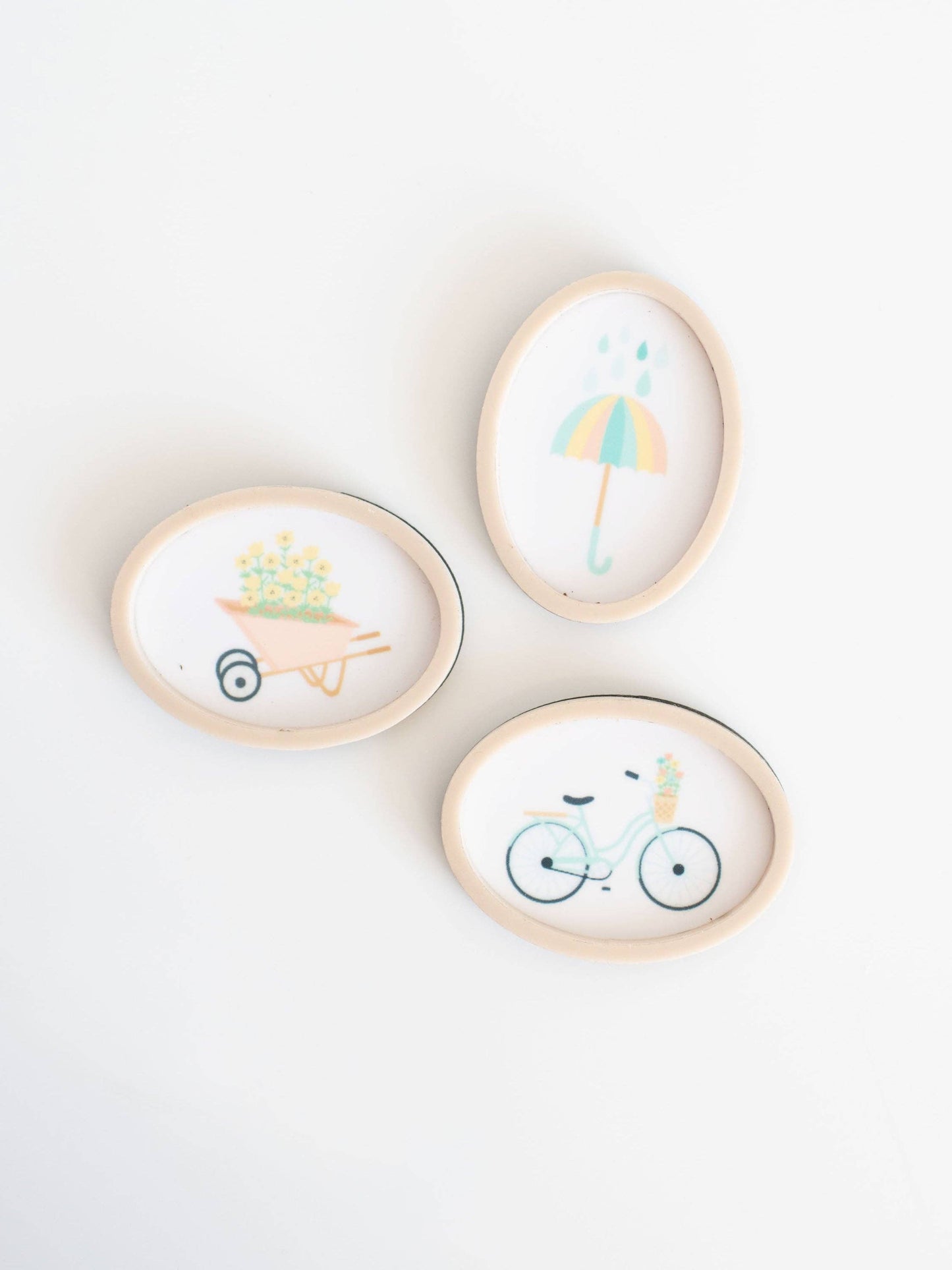 Dollhouse Spring Wall Print | Oval | Bike Umbrella