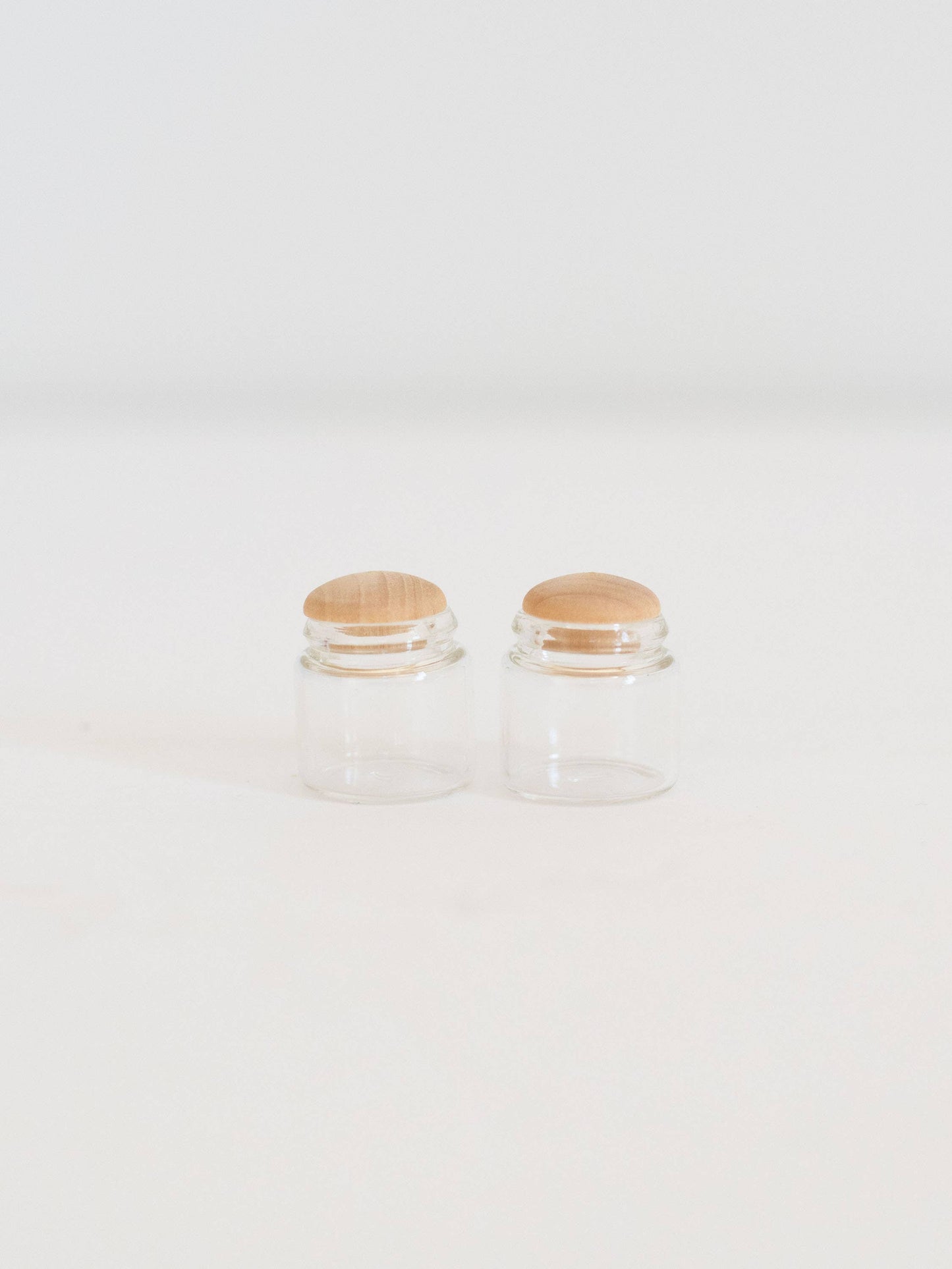 Dollhouse Kitchen Canister Set | Glass with Wood Lid