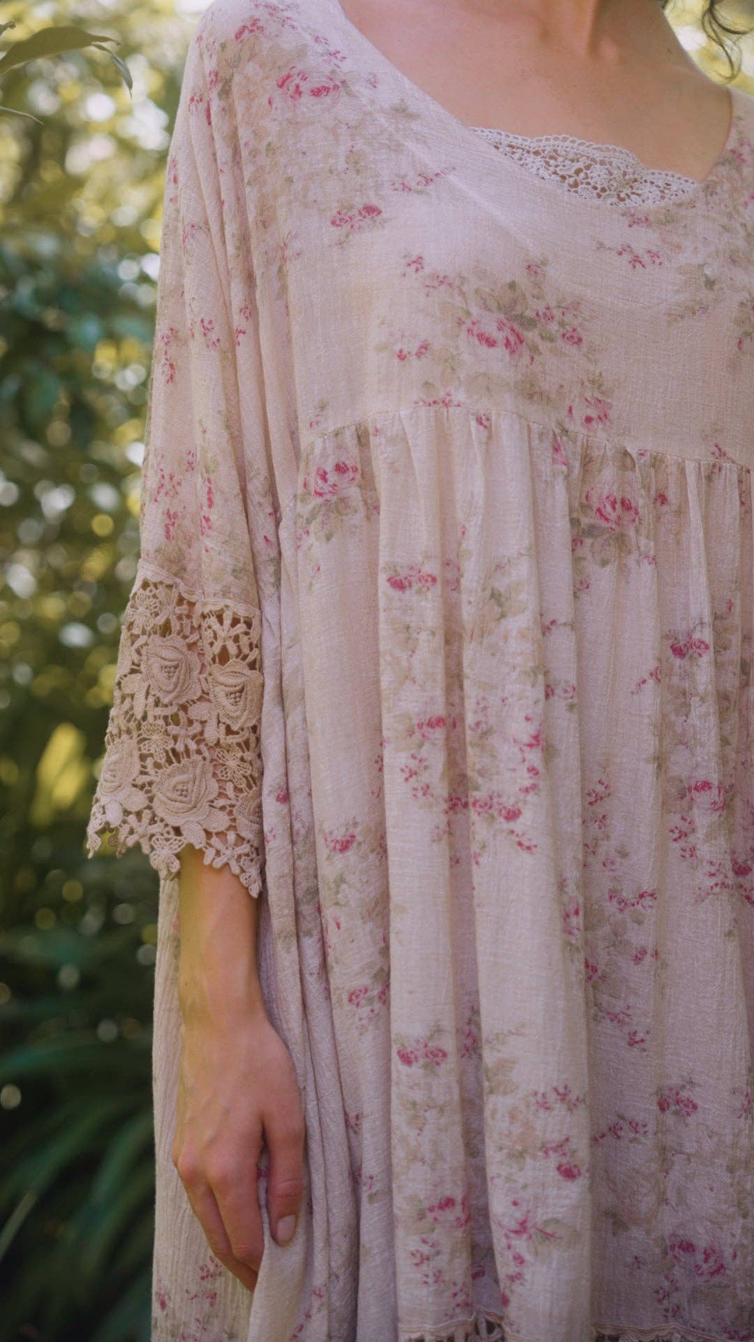 Avalon Floral dress. Faded Rose print