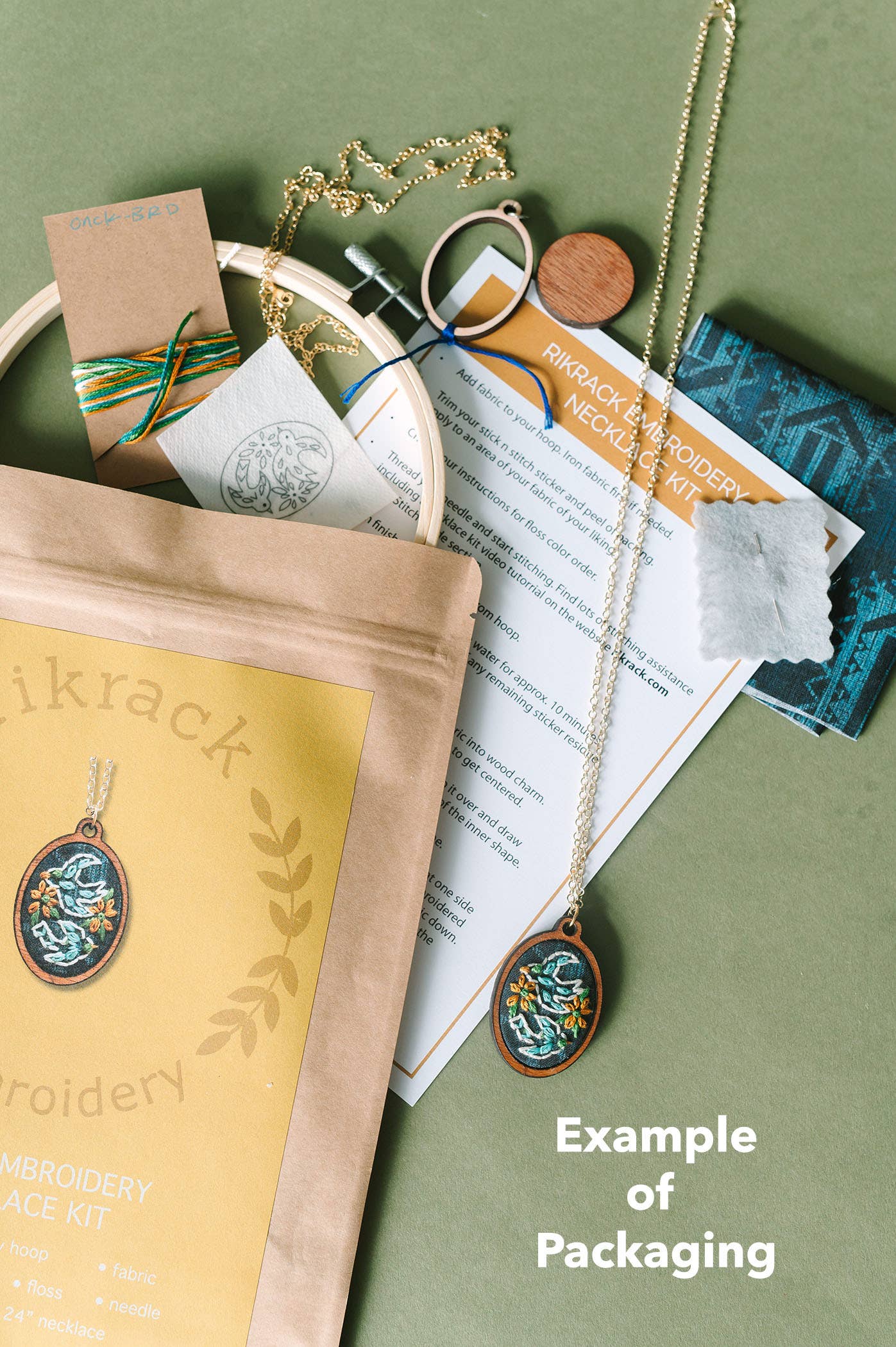 Pansy Embroidery Necklace Kit