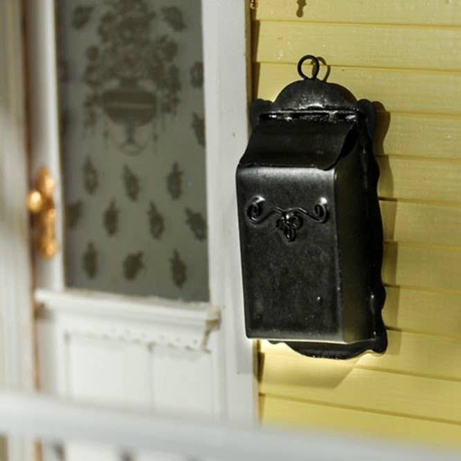 2-1/2" Miniature Black Wall Mount Metal Mailbox
