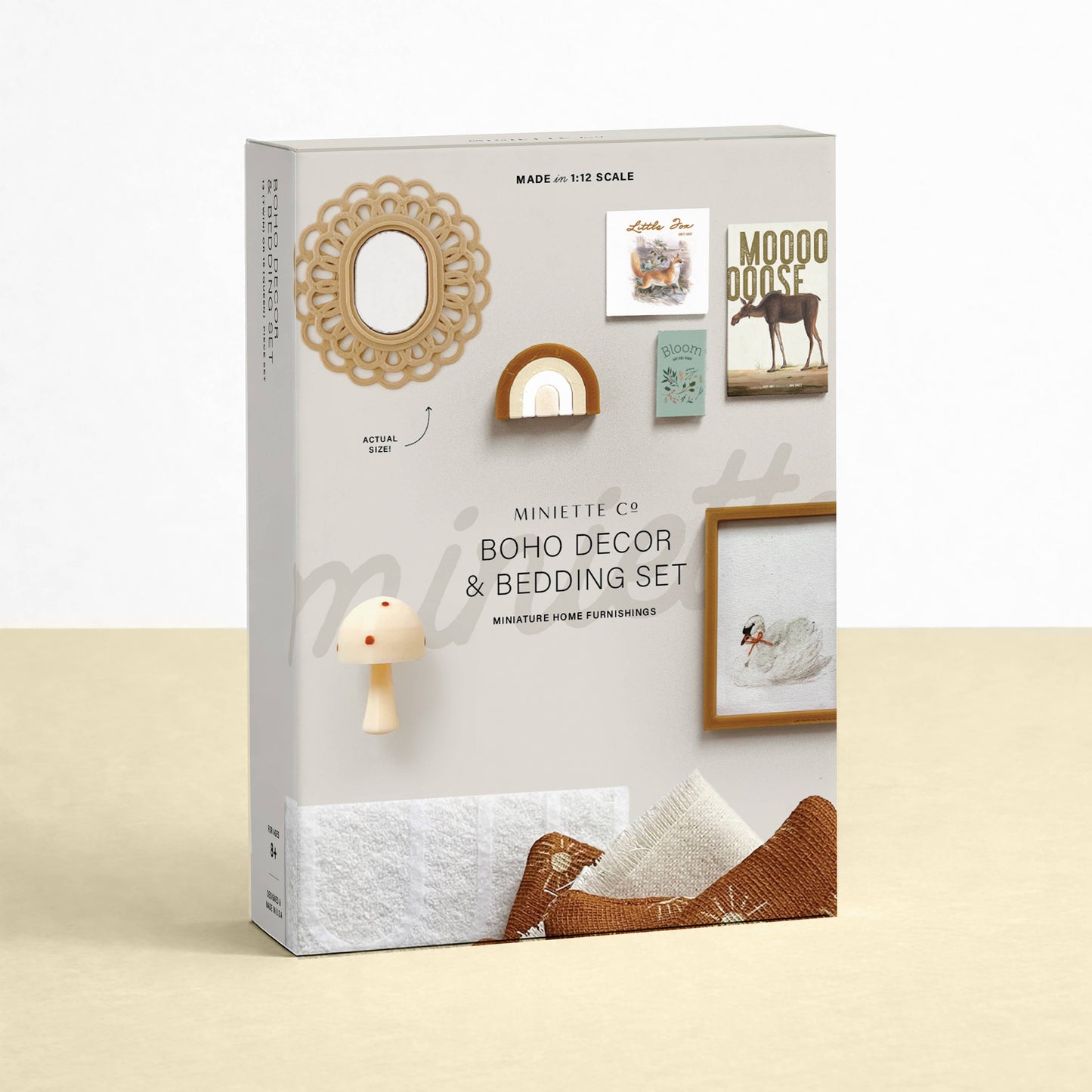 Boho Dollhouse Bedroom and Nursery Decor Set