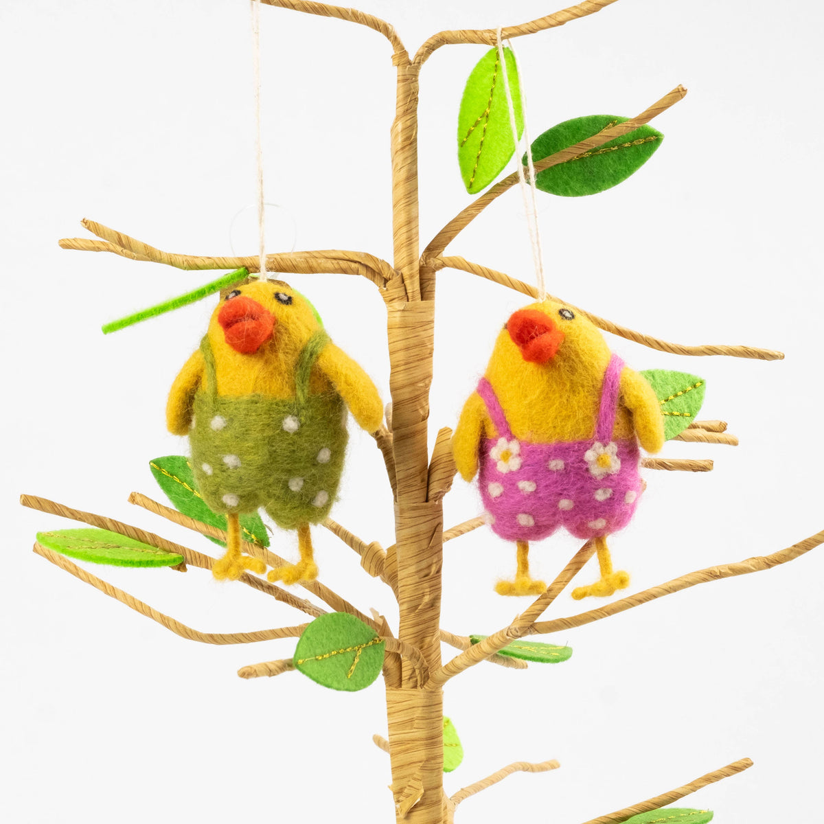 Ornament - Easter Decor - Chicks in Overalls