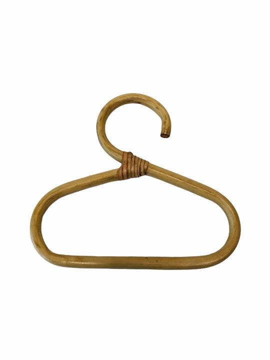 Doll rattan pretend play clothes hangers