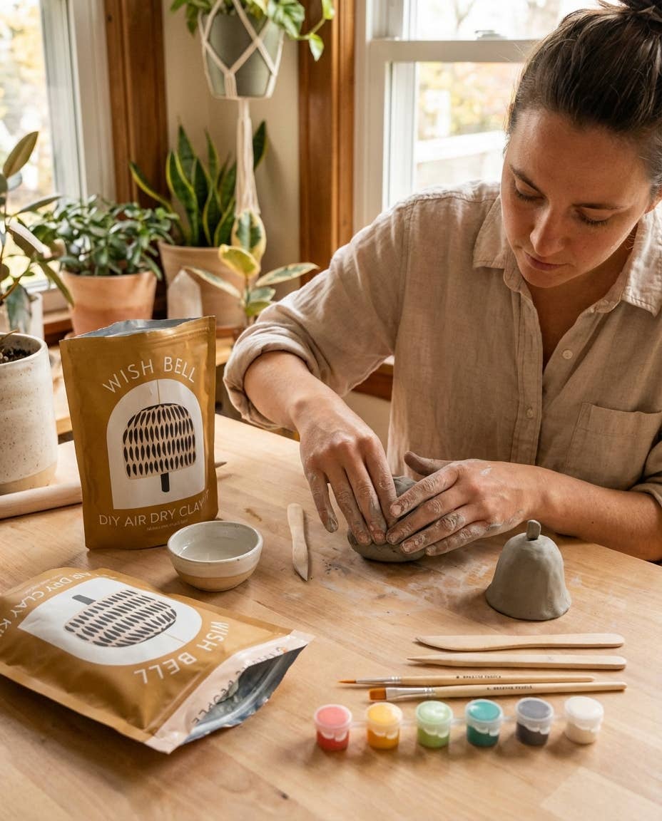 DIY Air Dry Clay Kit- Make Your Own Wish Bell