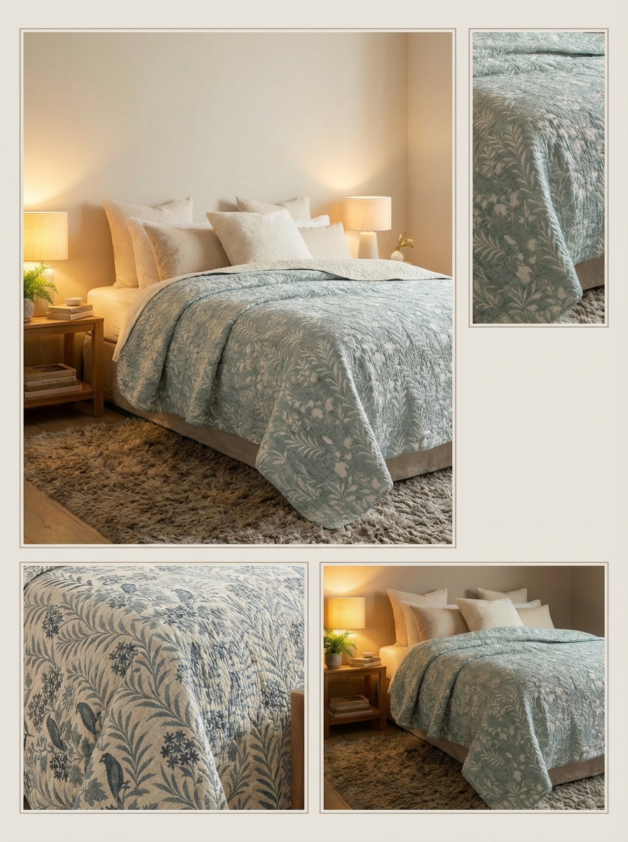 Mint Bird Blanket