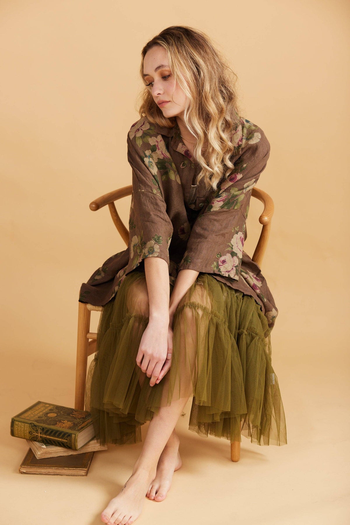 Ariette Tulle Tutu skirt. Moss