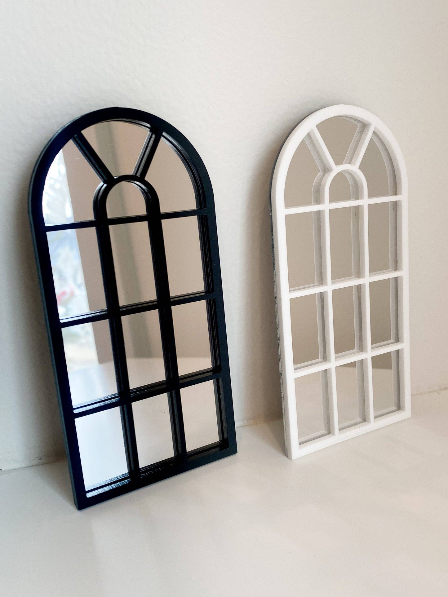 Dollhouse Arched Floor Mirror | White or Black