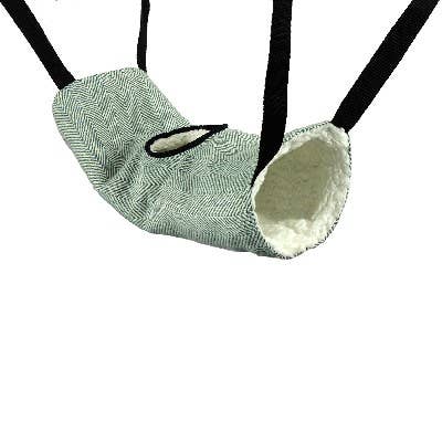 Tunnel Tube Rat Ferret Toy: Green Herringbone