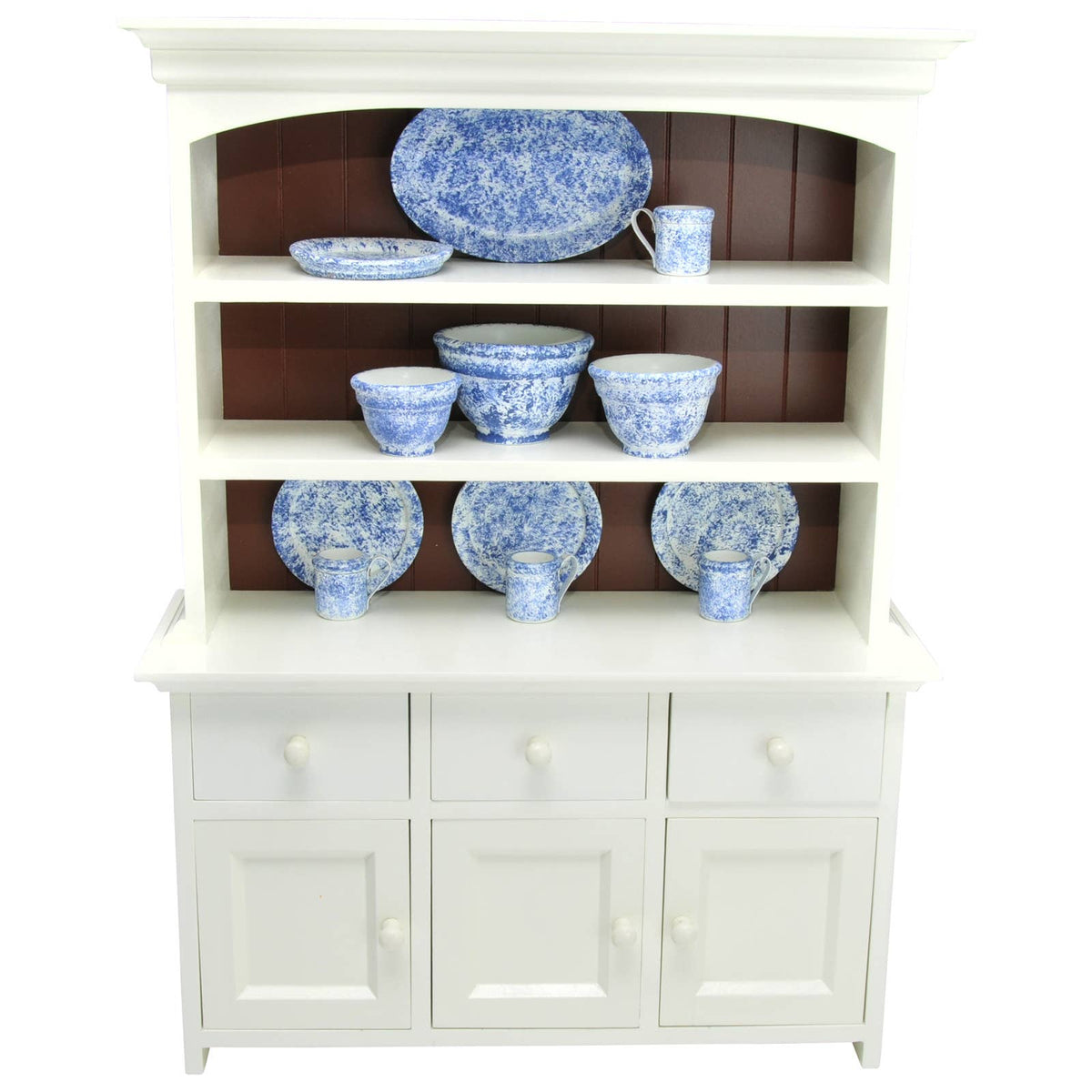 18" Doll Farmhouse Cupboard Dish Hutch Fits American Girl