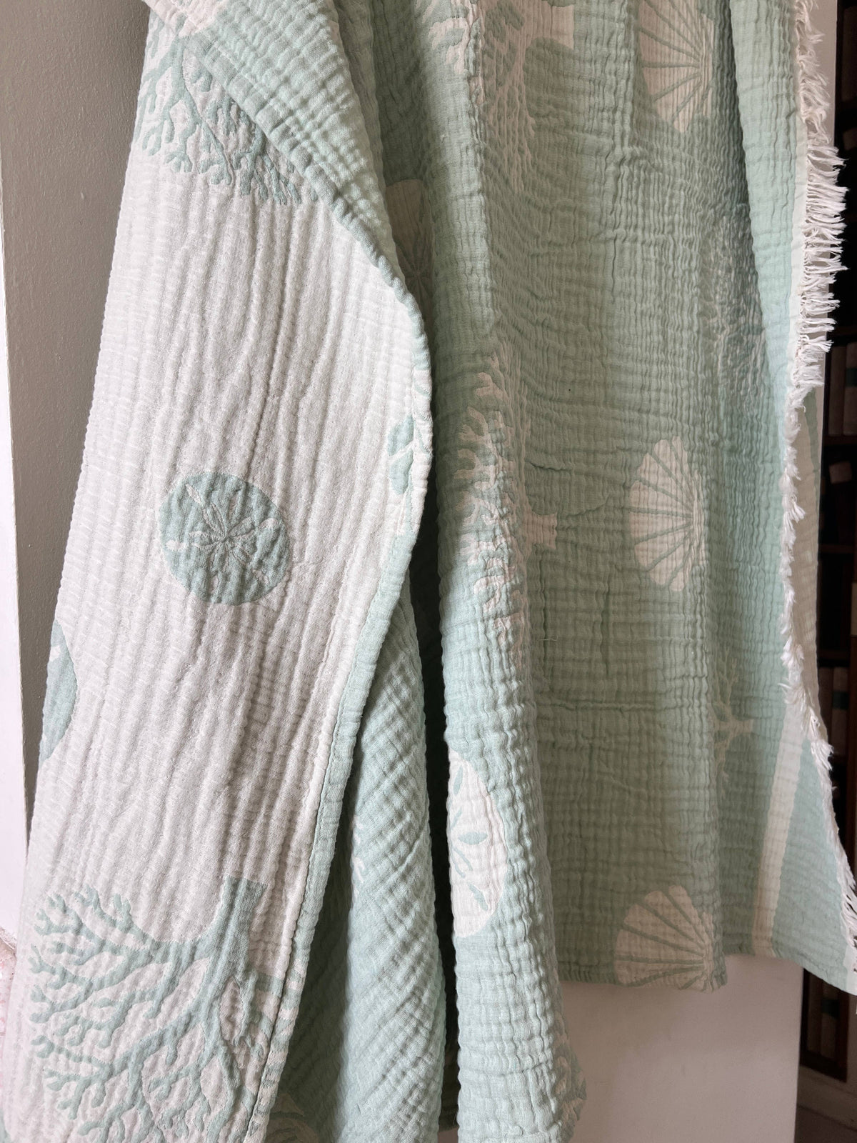 Coral  Muslin Throw Blanket – Reversible Turkish Cotton 
